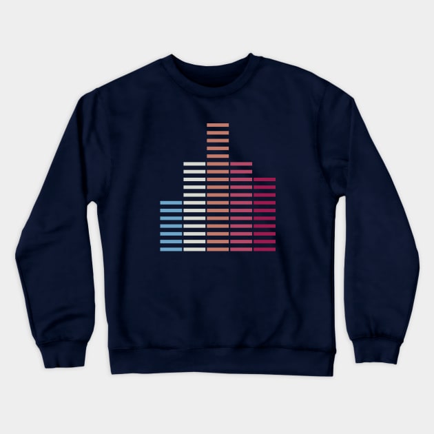 Sound Bars Middle Finger Crewneck Sweatshirt by Relaxed Creative